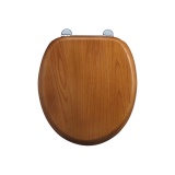 Product Cut out image of the Burlington Oak Toilet Seat